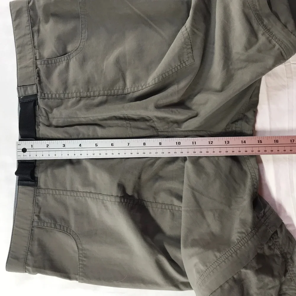 Mountain Hardwear Men Convertible Hiking Pants Olive Green Zip Off Shorts Size M